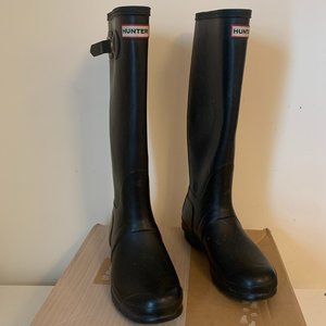 Tall Matte Black Hunter Rainboots